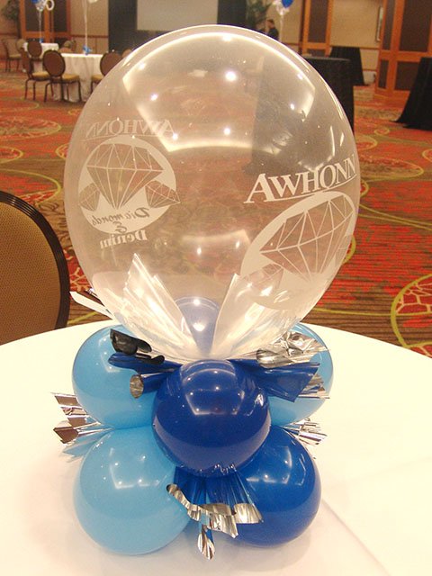 Very special printed balloon centerpieces denver
