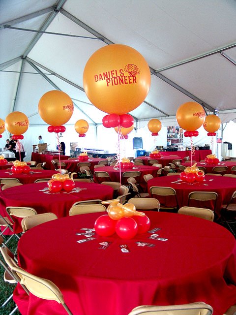 large printed balloons for table centerpieces